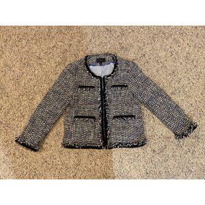 J. Crew Lady Tweed Jacket Blazer Hook Close Size: 4P